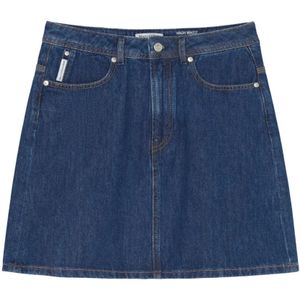 Marc O'Polo, Regelmatige denim minirok Blauw, Dames, Maat:W27