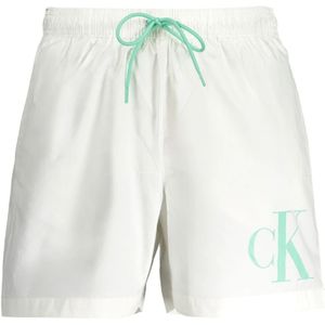 Calvin Klein, Badkleding, Heren, Wit, M, Polyester, Heren Strand Boxershort Wit