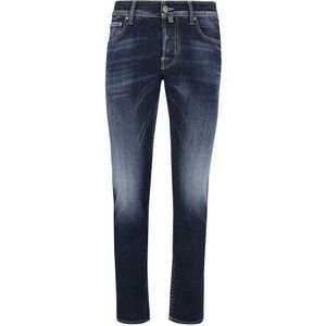 Jacob Cohën, Jeans, Heren, Blauw, W31, Denim, Slim-fit Jeans