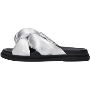 Inuovo, Schoenen, Dames, Grijs, 41 EU, Zilver Metallic Slippers