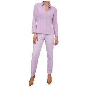 Nenette, Broeken, Dames, Paars, XS, Polyester, Slim-fit Broeken