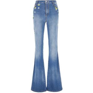 Ermanno Scervino, Jeans, Dames, Blauw, M, Denim, Klassieke Denim Jeans voor Dagelijks Gebruik