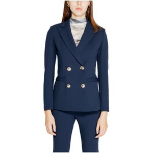 Rinascimento, Jassen, Dames, Blauw, M, Polyester, Elegante Herfst/Winter Blazer