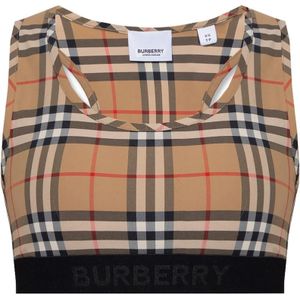 Burberry, Sport, Dames, Beige, 2Xs, Sportbeha`s trainen