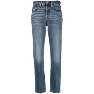 Levi's, Jeans, Dames, Blauw, W28, Denim, Slim-fit Jeans