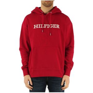 Tommy Hilfiger, Sweatshirts & Hoodies, Heren, Rood, S, Katoen, Sport