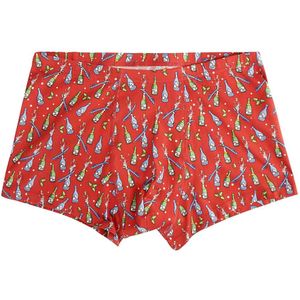 MC2 Saint Barth, Rode Boxershorts met Bubble Print voor Heren Oranje, Heren, Maat:S