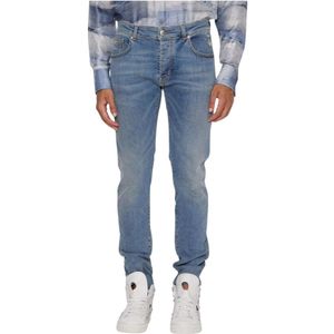 John Richmond, Jeans, Heren, Blauw, W35, Katoen, Slim-fit Jeans