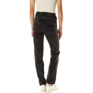 Nudie Jeans, Jeans, Dames, Grijs, W26 L32, Denim, Hoge Taille Tapered Fit Jeans