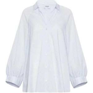 Dondup, Blouses & Shirts, Dames, Blauw, S, Stijlvol Overhemd