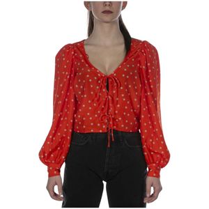 Levi's, Overhemd Levi Blouse Daisy Foulard Rood Rood, Dames, Maat:L