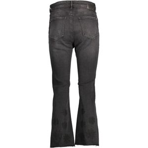 Desigual, Jeans, Dames, Zwart, S, Denim, Geborduurde Denim Jeans met Contrastdetails