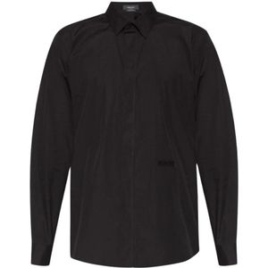 Versace, Formeel overhemd Zwart, Heren, Maat:L