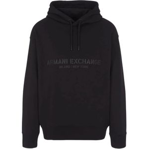 Armani Exchange, Sweatshirts & Hoodies, Heren, Zwart, XL, Stijlvolle Sweater van Armani Exchange