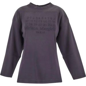 Maison Margiela, Long Sleeve Tops Paars, Dames, Maat:L