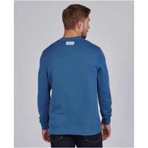 Barbour, Sweatshirts & Hoodies, Heren, Blauw, L, Katoen, Famous Duke Sweatshirt in Mid Blue