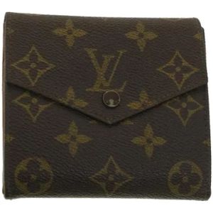 Louis Vuitton Vintage, Pre-owned Canvas wallets Bruin, Dames, Maat:ONE Size