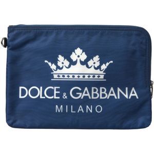 Dolce & Gabbana, Tassen, Heren, Blauw, ONE Size, Nylon, Clutches