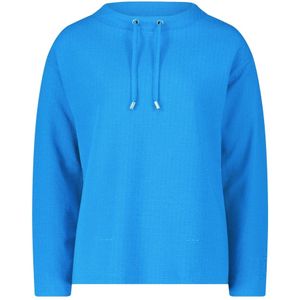 Betty Barclay, Sweatshirts & Hoodies, Dames, Blauw, L, Hoognek gestructureerde sweatshirt