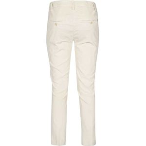 Dondup, Broeken, Dames, Beige, W28, Katoen, Slim Fit Broek met Zakken