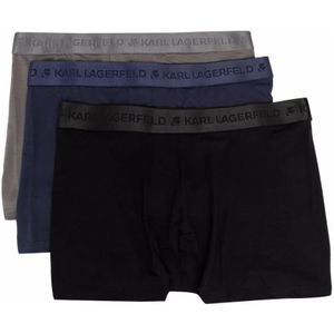 Karl Lagerfeld, Ondergoed, Heren, Veelkleurig, S, Logo-Taille Boxershorts 3-Pack