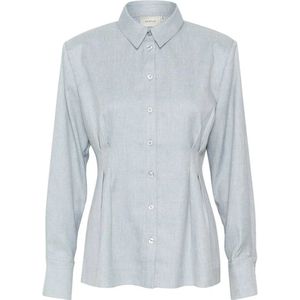 Gestuz, Blouses & Shirts, Dames, Blauw, L, Denim, Feminine Denim Look Overhemdblouse