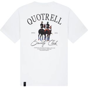 Quotrell, Tops, Heren, Wit, S, Katoen, Quotrell Victorie T-Shirt Heren Wit/Zwart