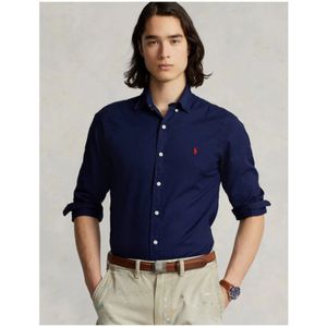 Polo Ralph Lauren, Overhemden, Heren, Blauw, L, Katoen, Slim Fit Katoenen Featherweight Overhemd