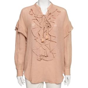 Chloé Pre-owned, Pre-owned, Dames, Beige, M, Katoen, Pre-owned Cotton tops