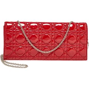Dior Vintage, Pre-owned, Dames, Rood, ONE Size, Leer, Pre-owned Leather clutches