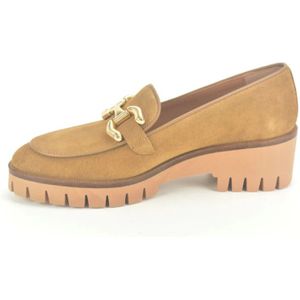 Jhay, Camel daim Moccassin +Gar. DZ Bruin, Dames, Maat:41 EU