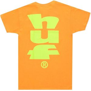 Huf, Tops, Heren, Oranje, L, Katoen, Heren Megablast Tee Safety Orange