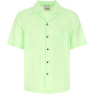 Nanushka, Pastel Green Modal Blend Shirt Groen, Heren, Maat:M