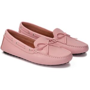 Kazar, Schoenen, Dames, Roze, 41 EU, Leer, Roze leren mocassins met teenstuk