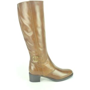 Nerogiardini, Schoenen, Dames, Bruin, 40 EU, Cognac Hoge Laarzen + Gar. 3cm