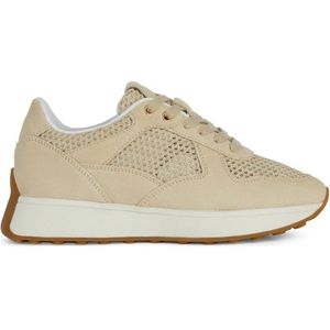 Geox, Schoenen, Dames, Beige, 38 EU, Polyester, Beige Sneakers voor Vrouwen