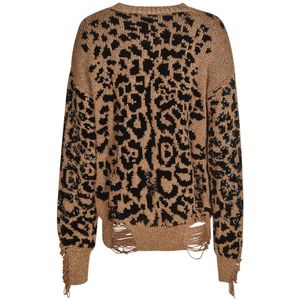 Roberto Cavalli, Truien, Dames, Bruin, S, Trui met ronde hals