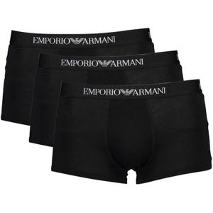 Emporio Armani, Ondergoed, Heren, Zwart, S, Katoen, Sleek Trio Pack Designer Trunks