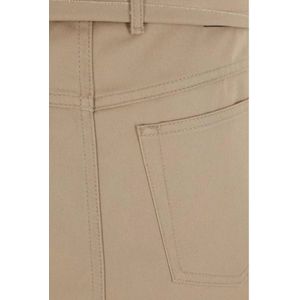 Meryll Rogge, Rokken, Dames, Beige, M, Katoen, Beige Katoenen Rok met Geruite Inzet