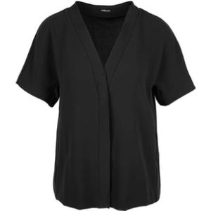 Marc Cain, Blouses & Shirts, Dames, Zwart, 3Xl, Vloeiende blouse gemaakt van stretchmateriaal