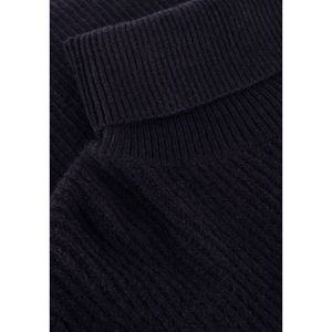 Co'Couture, Truien, Dames, Blauw, XS, Blauwe Rib Rollneck Trui