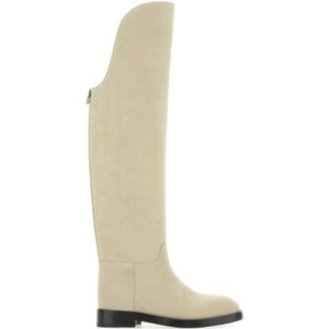 Durazzi Milano, Zandkleurige Suède Rijlaarzen Beige, Dames, Maat:38 EU