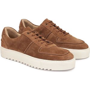 Kazar, Schoenen, Heren, Bruin, 42 EU, Suède, Suede Sneakers met Dikke Zool