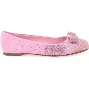 Salvatore Ferragamo, Ballerinas Roze, Dames, Maat:36 1/2 EU