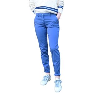 Mason's, Broeken, Dames, Blauw, S, Katoen, Rechte Chino Broek