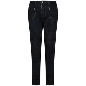 Dsquared2, Jeans, Heren, Zwart, XS, Katoen, Slim-fit Jeans