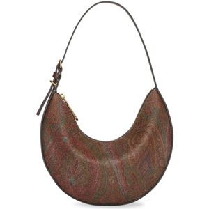 Etro, Tassen, Dames, Bruin, ONE Size, Bruine Essential Hobo Tas