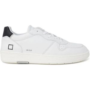 D.a.t.e., Schoenen, Heren, Wit, 43 EU, Leer, Witte Leren Sportieve Heren Sneakers