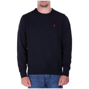 Polo Ralph Lauren, Sweatshirts & Hoodies, Heren, Zwart, XL, Katoen, Zwarte Sweatshirt 60% Katoen 40% Polyester