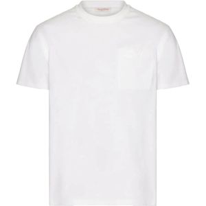 Valentino Garavani, Witte T-shirts en Polos van Valentino Garavani Wit, Heren, Maat:M